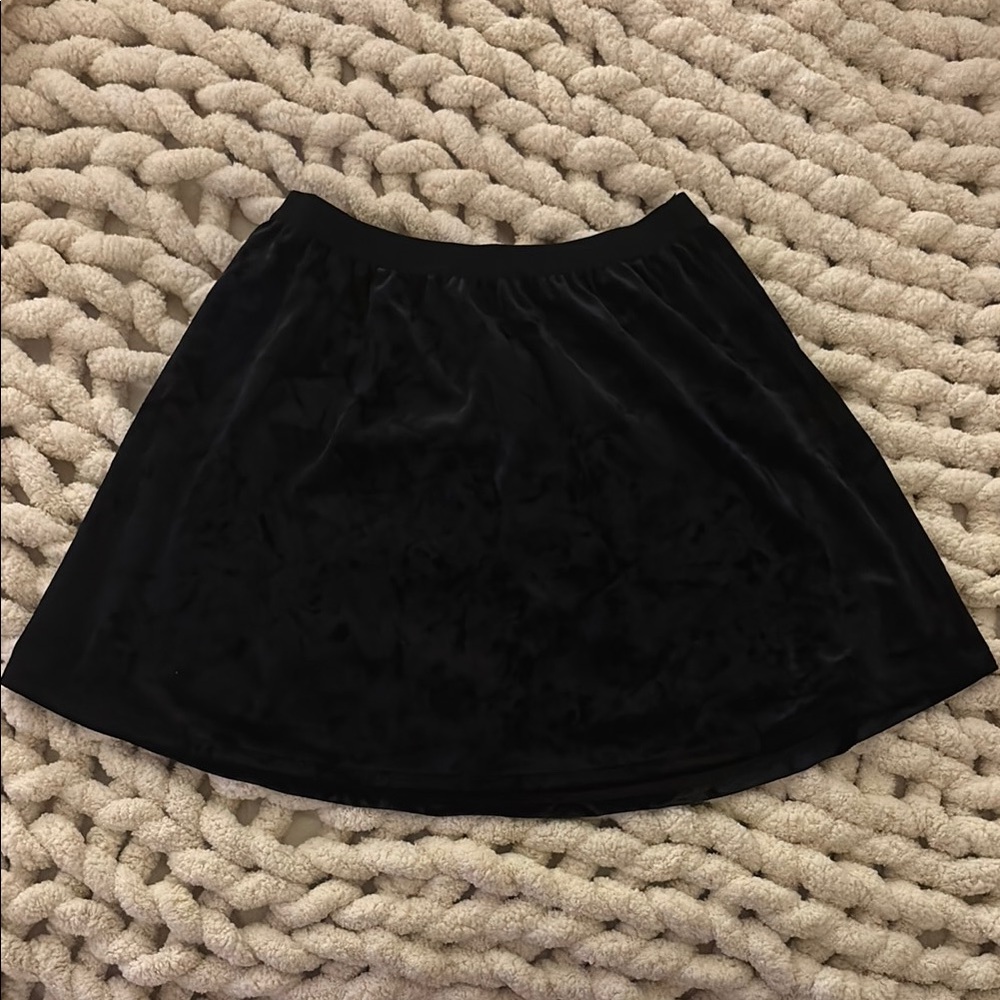 Elegant Black Velvet Skirt